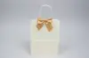 4" X 3-1/4" SATIN GOLD PRE-TIED BOW CLEAR TWIST TIE