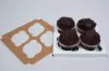 4 JUMBO CUPCAKE INSERT WHITE