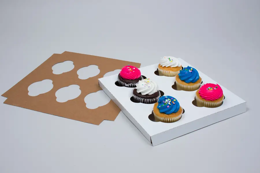 6 CUPCAKE INSERT WHITE