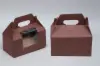 8X4X4 CHOCOLATE GABLE CUPCAKE BOX - WINDOW 2 CUP