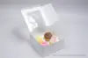 7X7X4 WHITE CUPCAKE BOX W/WIND 4 CUP