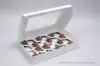 14X10X2-1/2 WHITE CUPCAKE BOX W/WIND 12 CUP