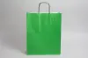 9-3/4 X 4-3/8 X 12-1/4 TINTED KELLY GREEN SHOP BAG