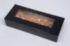 8.5X3.5X1.75 BLACK GLOSS SUSHI BOX - WINDOW