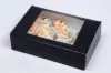 6.5X4.5X1.75 BLACK GLOSS SUSHI BOX - WINDOW