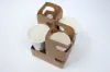 7 X 7 X 9-1/4 4 CUP 32 OZ EXPANDABLE NATURAL KRAFT CARRIER