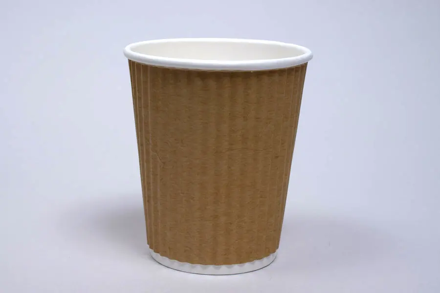 8OZ HOT GROOVE PAPER CUP NATURAL KRAFT