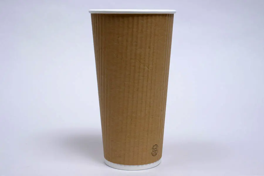 20OZ HOT GROOVE PAPER CUP NATURAL KRAFT