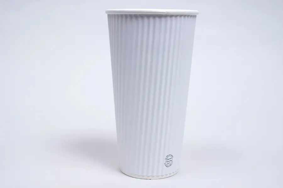 20OZ HOT GROOVE PAPER CUP WHITE