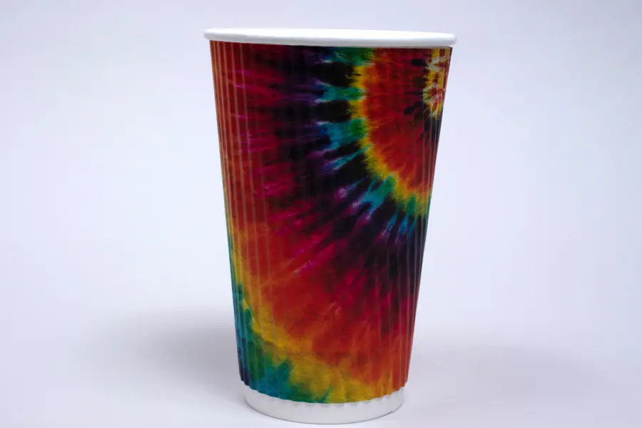 16OZ HOT GROOVE PAPER CUP TYE DYE