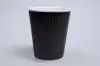 12OZ HOT GROOVE PAPER CUP BLACK