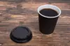 12OZ HOT GROOVE PAPER CUP BLACK