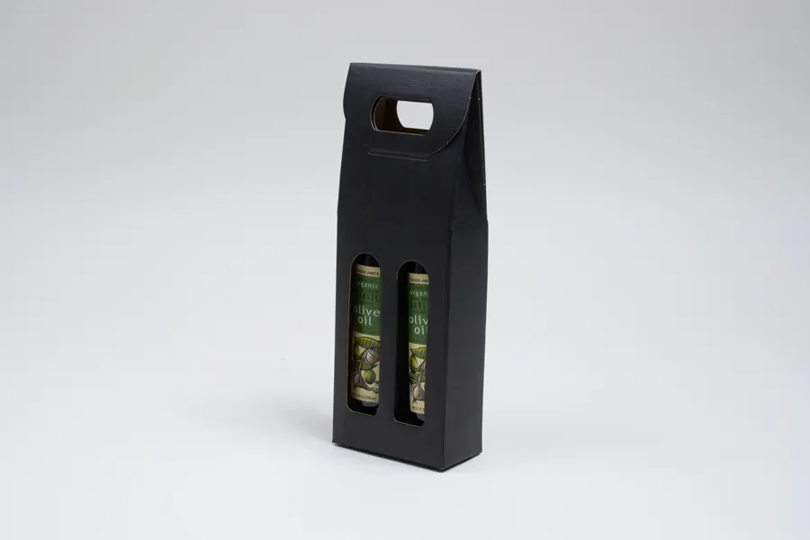 4-1/4 X 2-1/8 X 12 WIND BOTTLE BOX BLACK LINEN