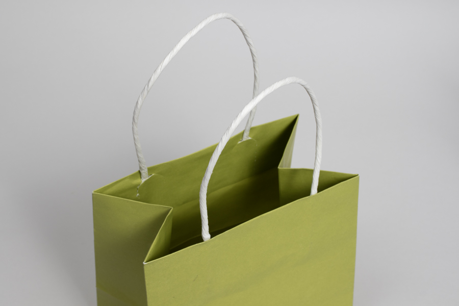 16 x 7 x 19 ALOE GREEN MIDTOWN TURN TOP PAPER SHOPPING BAG