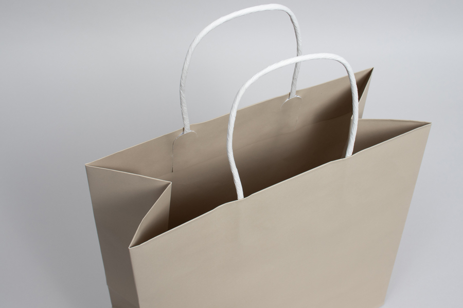 10 x 5 x 10 SAND MIDTOWN TURN TOP PAPER SHOPPING BAG