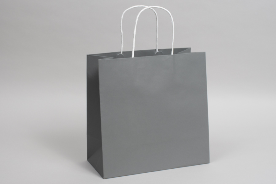 10 x 5 x 10 TARNISHED GREY MIDTOWN TURN TOP PAPER SHOPPING BAG