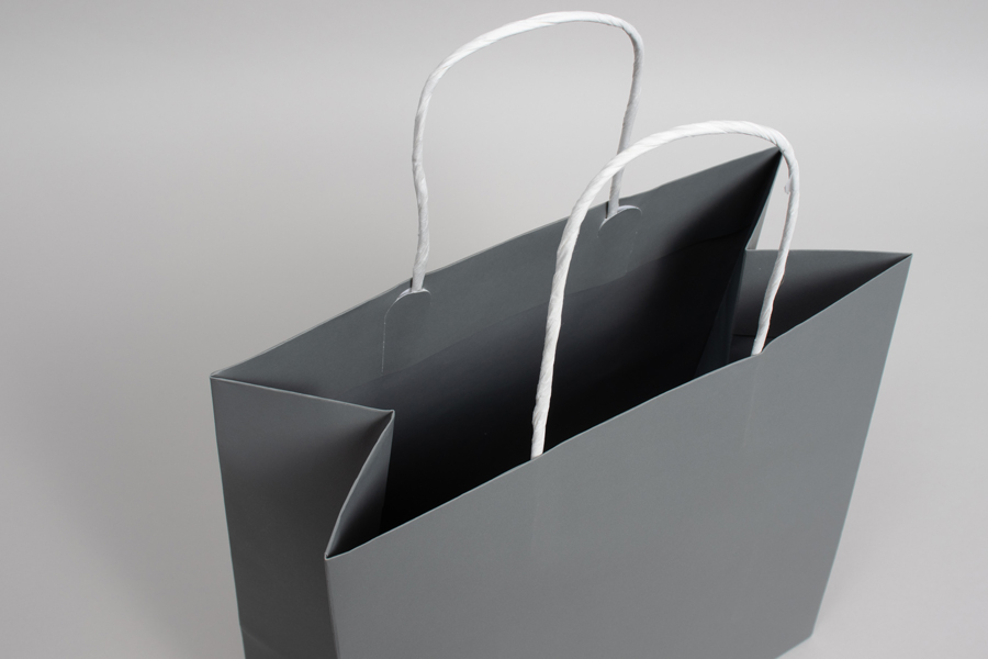 10 x 5 x 10 TARNISHED GREY MIDTOWN TURN TOP PAPER SHOPPING BAG