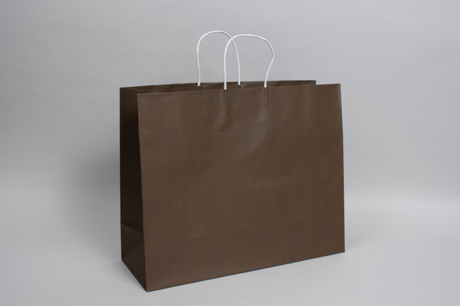 16 x 6 x 13 COCO BROWN MIDTOWN TURN TOP PAPER SHOPPING BAG