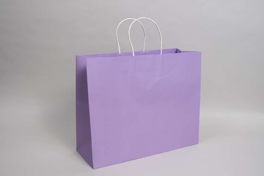 16 x 6 x 13 LAVENDER MIDTOWN TURN TOP PAPER SHOPPING BAG