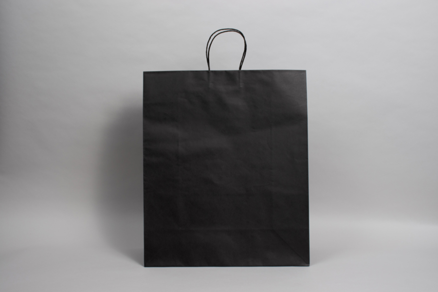 16 x 7 x 19 BLACK ONYX MIDTOWN TURN TOP PAPER SHOPPING BAG