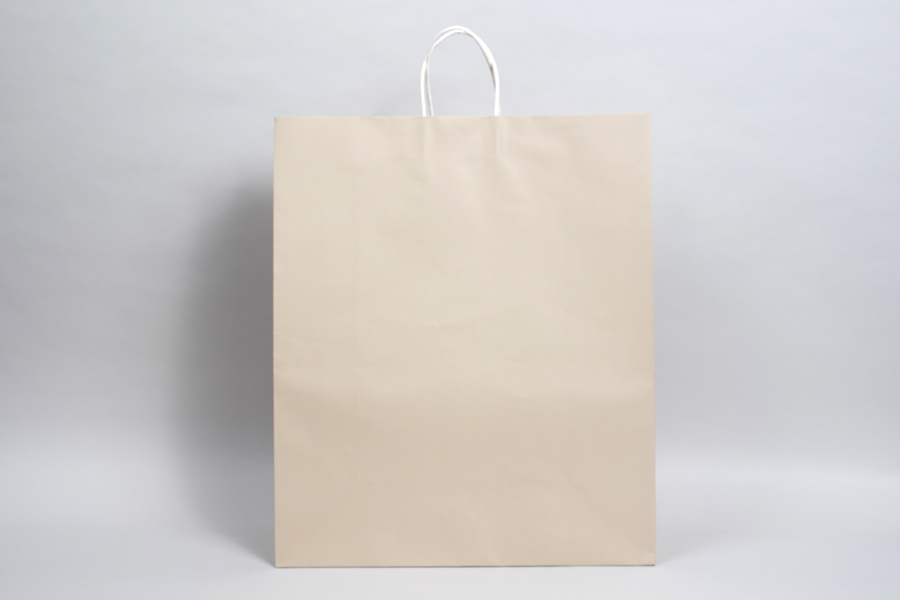 16 x 7 x 19 SAND MIDTOWN TURN TOP PAPER SHOPPING BAG