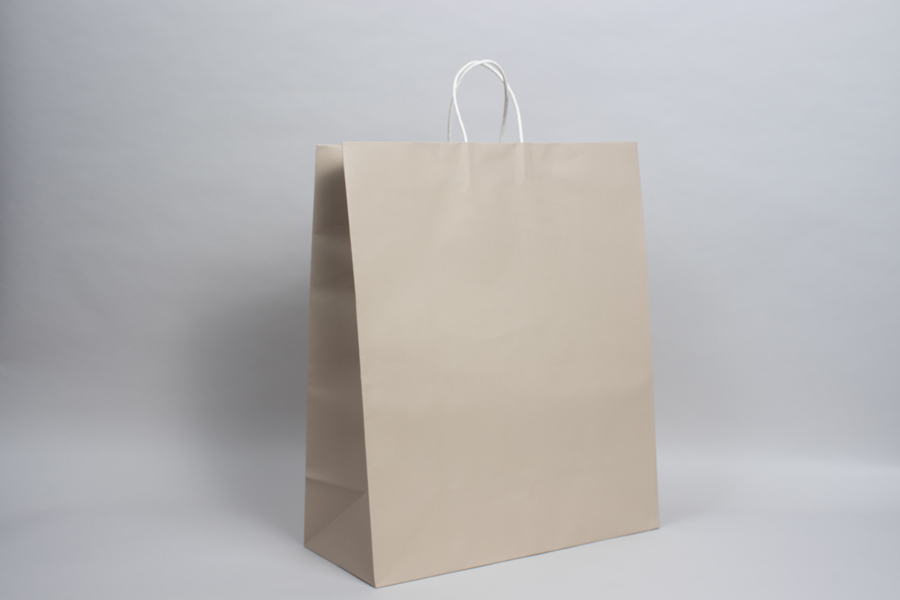 16 x 7 x 19 SAND MIDTOWN TURN TOP PAPER SHOPPING BAG