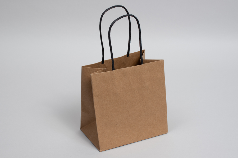 6 x 4 x 6 NATURAL KRAFT MIDTOWN TURN TOP PAPER SHOPPING BAG