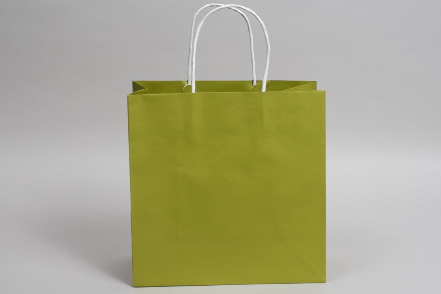 10 x 5 x 10 ALOE GREEN MIDTOWN TURN TOP PAPER SHOPPING BAG