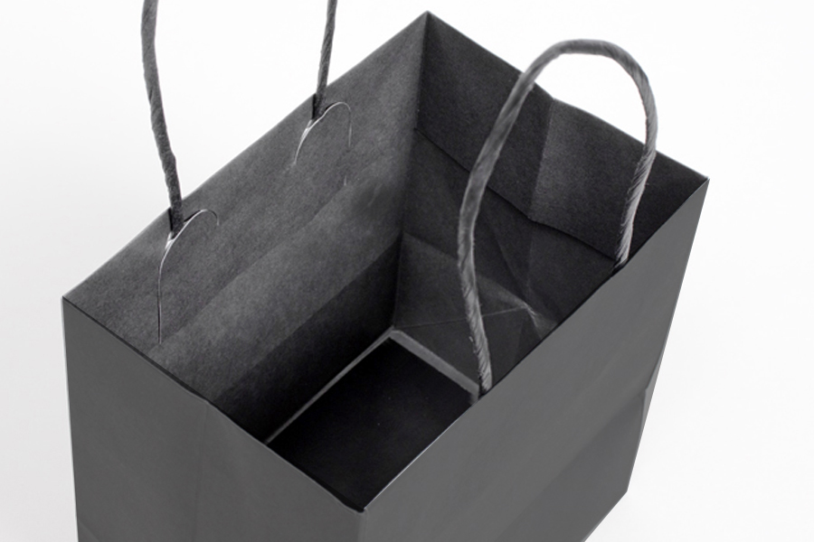 16 x 6 x 13 BLACK ONYX MIDTOWN TURN TOP PAPER SHOPPING BAG