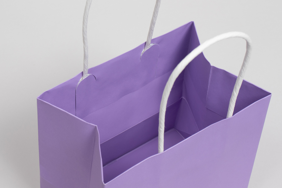 6 x 4 x 6 LAVENDER MIDTOWN TURN TOP PAPER SHOPPING BAG