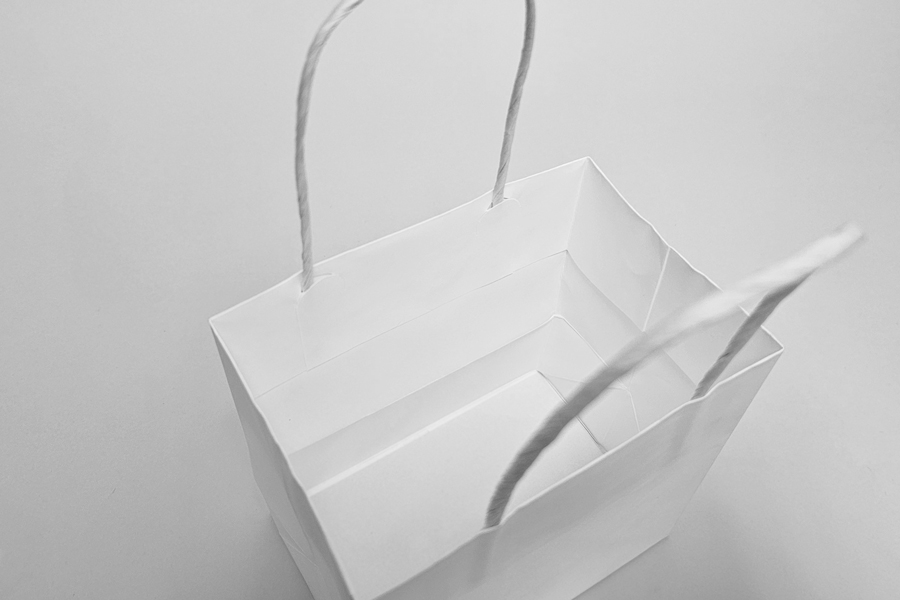 16 x 6 x 13 WHITE MIDTOWN TURN TOP PAPER SHOPPING BAG