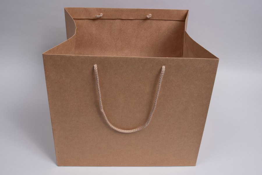 12 x 12 x 12 NATURAL KRAFT ENVIRO EUROTOTE TAKEOUT BAG