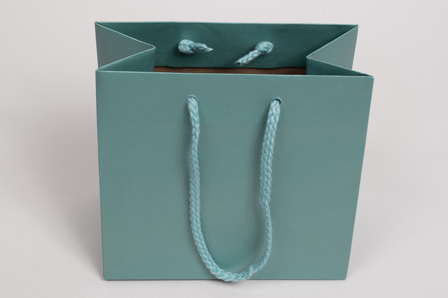 6-1/2 x 3-1/2 x 6-1/2 SHIMMER TURQUOISE ENVIRO EUROTOTE