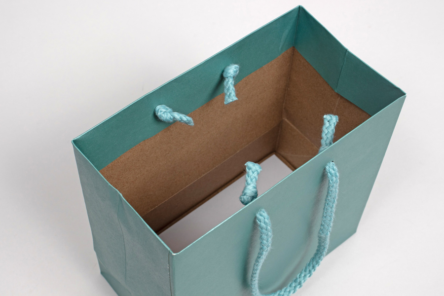 6-1/2 x 3-1/2 x 6-1/2 SHIMMER TURQUOISE ENVIRO EUROTOTE