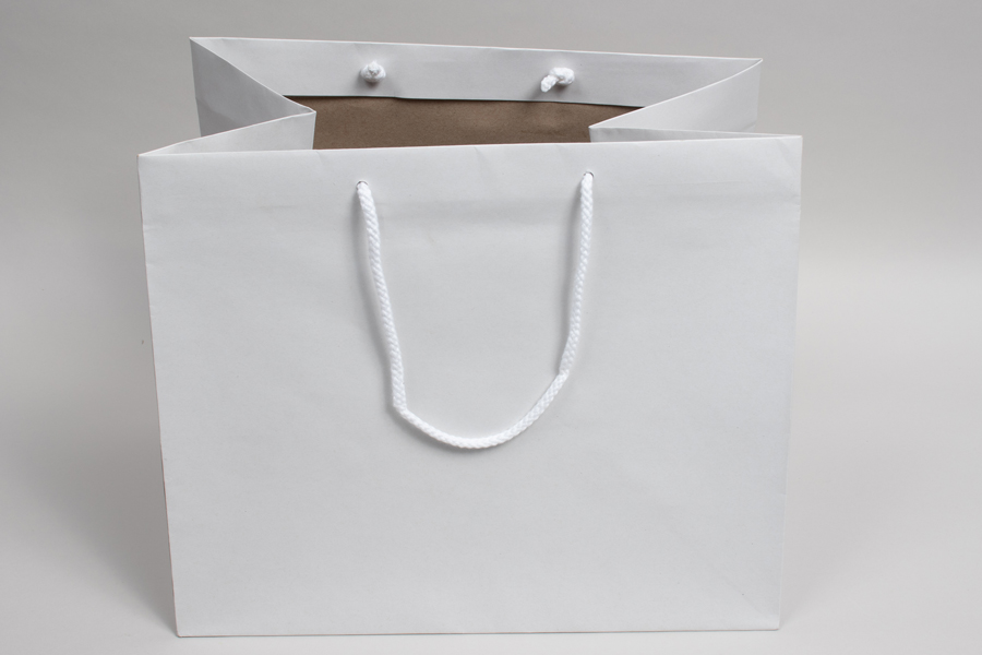 14-1/2 x 10-1/2 x 12 WHITE KRAFT ENVIRO EUROTOTE TAKEOUT BAG