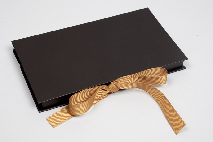 7-1/2 x 4-1/4 x 5/8 MATTE CHOCOLATE PLATFORM GIFT CARD BOX