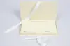 7-1/4 X 4-1/4 X 5/8 MATTE CREAM PLATFORM RIBBON GIFT CARD BOX