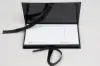 7-1/4 X 4-1/4 X 5/8 GLOSS BLACK PLATFORM RIBBON GIFT CARD BOX