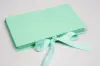 7-1/4 X 4-1/4 X 5/8 MATTE TURQUOISE PLATFORM RIBBON GIFT CARD BOX