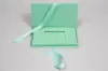 7-1/4 X 4-1/4 X 5/8 MATTE TURQUOISE PLATFORM RIBBON GIFT CARD BOX