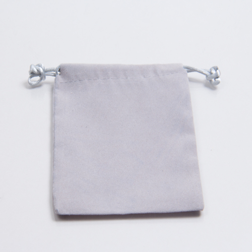 3X4 VELVET POUCH SILVER