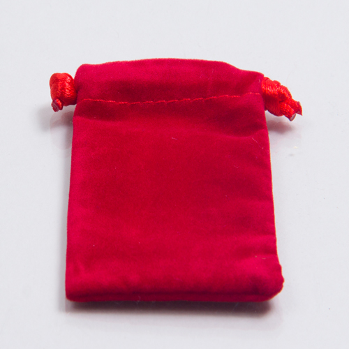 5X7 VELVET POUCH RED