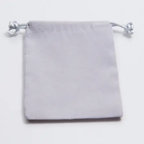 4X5.5 VELVET POUCH SILVER